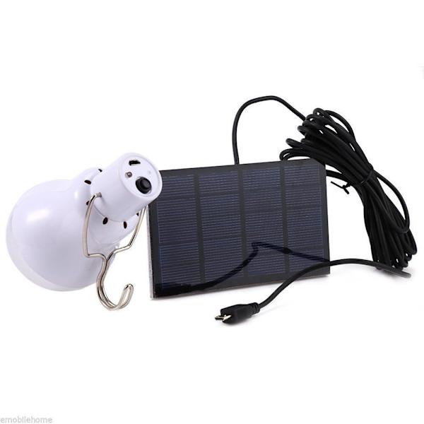 Solcellsdriven LED-lampa Bärbar sollampa med solpanel