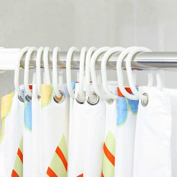 Plastdusjgardinringer Baderom Dusj Spenne Klips Glide Vind