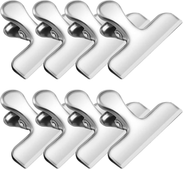 Chip Clips, 8 Pak Rustfrit Stål Chip Clips, Chip Clips Pose Klips