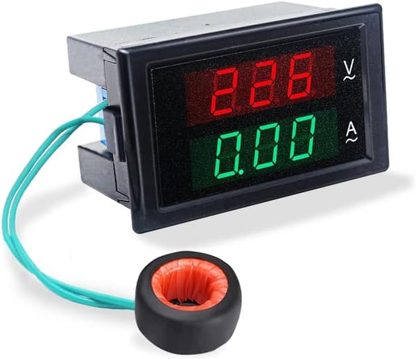 Digital amperemeter AC 80V-300V 100A, 2-i-1 multimeter panel 110V/22