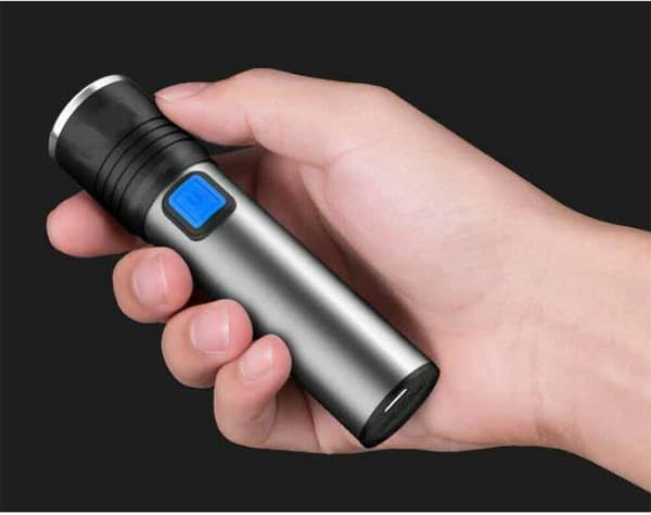 Monitoiminen 365nm USB LED-taskulamppu tummanpunainen deteriora-pinnoitteella