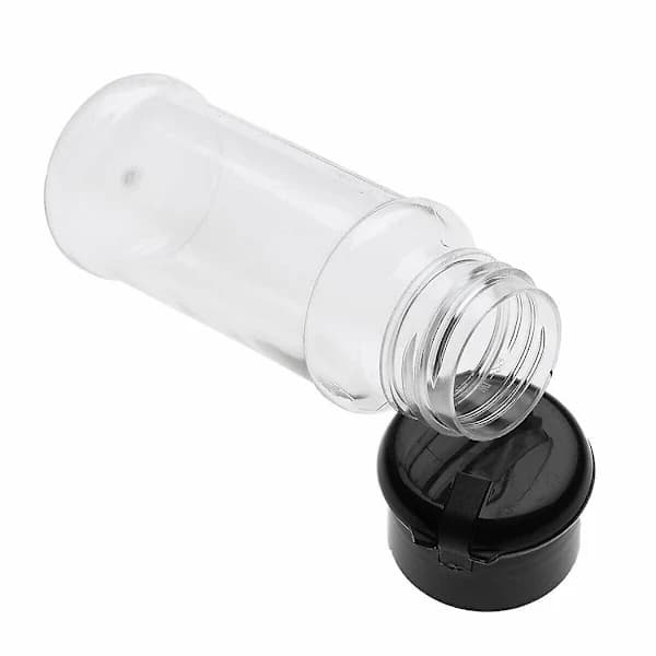 12-pack kryddburkar i plast med lock, 100 ml kryddförvaringsbehållare, kryddburkar
