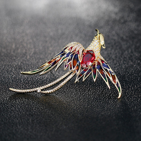 Djuranimalbrosch, klädaccessoar i legering, modediamant, droppande DXGHC