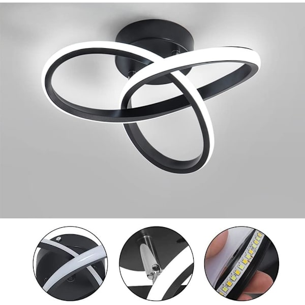 Moderne LED Loftlampe, Loftlampe, Sort Loftlampe til