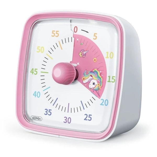 Visuell timer barn 60min klasserom skole rosa