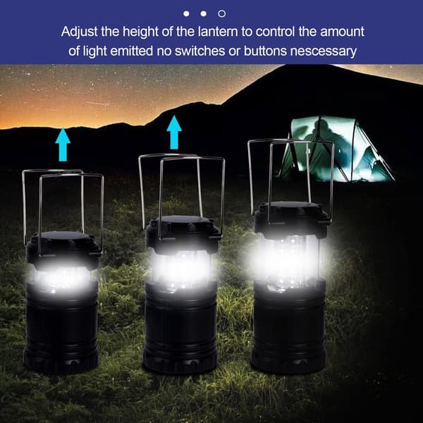 Foldbare LED Campinglys, 2 Vandtætte Super Lyse LED Lys