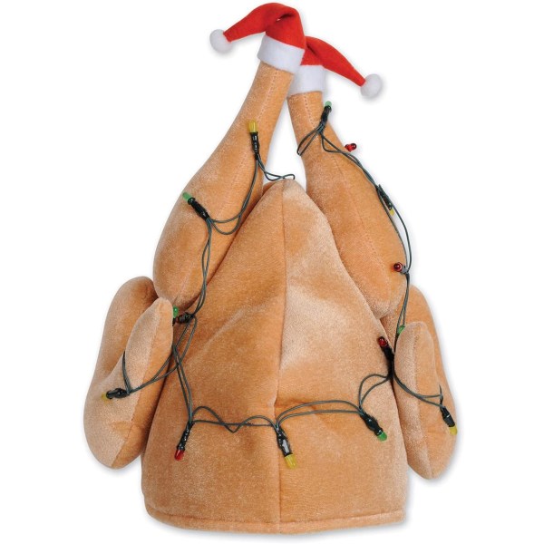 1 Pakk Pluss Lysende Jul Tyrkisk Hatt, Thanksgiving Hatt Takk