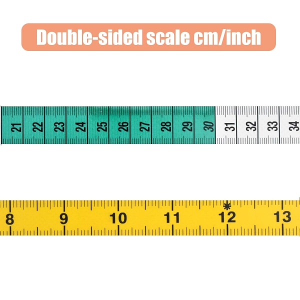 （150cm/60in）2 st Måttband Sy Måttband Dubbelsidig B