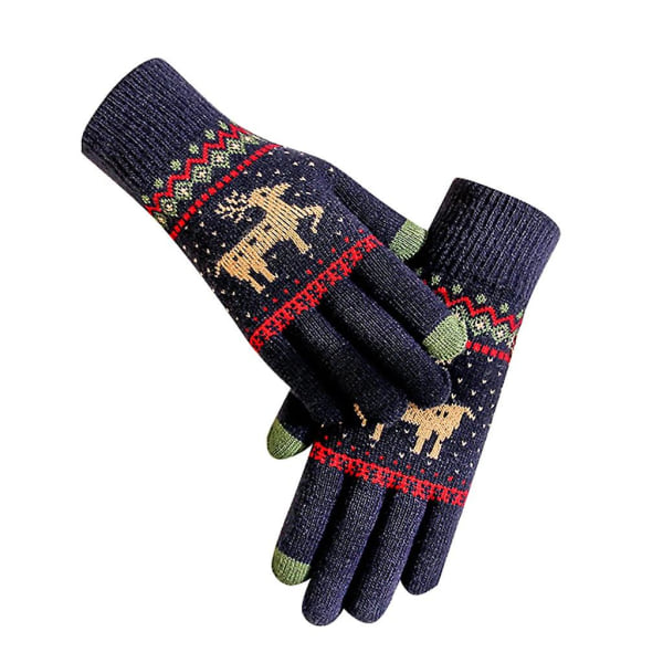 Speciel varm uld jacquard søde elg handsker jule vinter varm