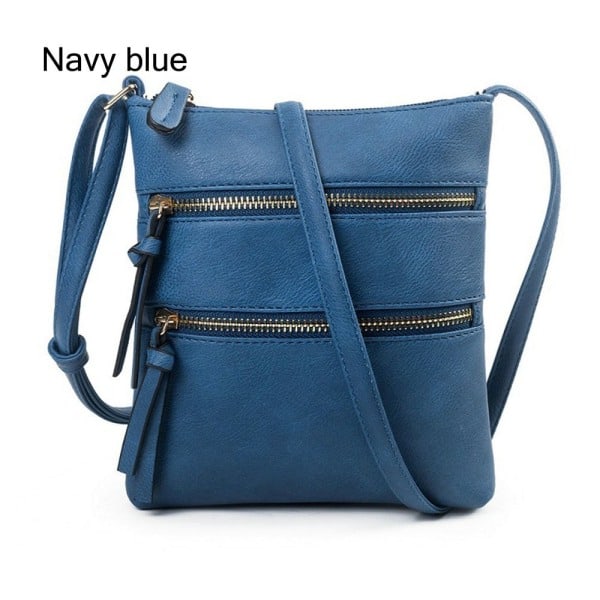 Crossbody-väska för kvinnor Dragkedja MARINBLÅ Navy blue,A