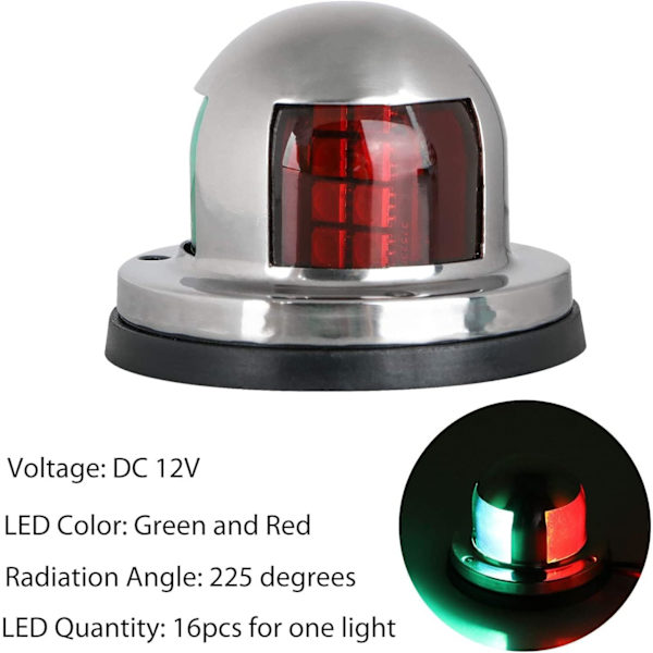 12V Marine LED Veneen Navigointivalot, Vedenpitävät Merinavigointi