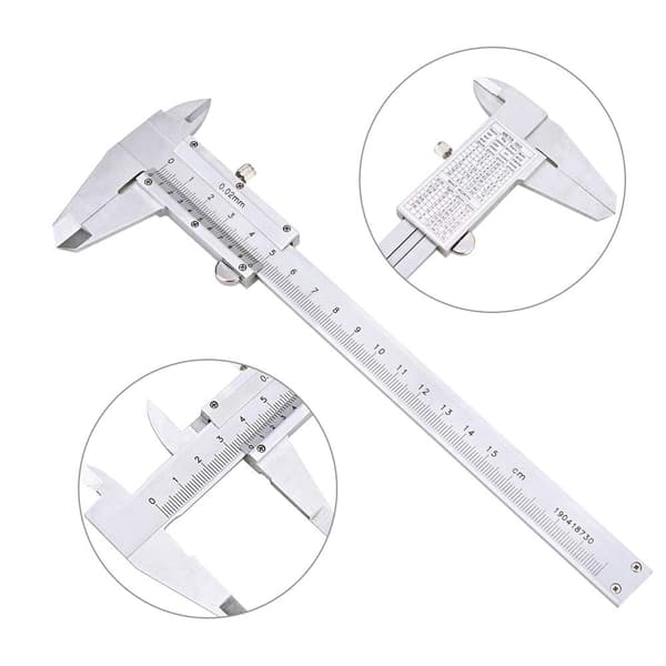 Skyvelapparat i rustfritt stål - Vernier skyvelapparat 150MM 6'' Mikro