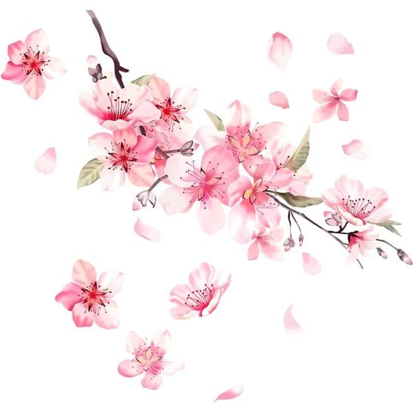Cherry Blossom Vinyl Bildekal, Scratch Cover Rosa Flower Bumpe