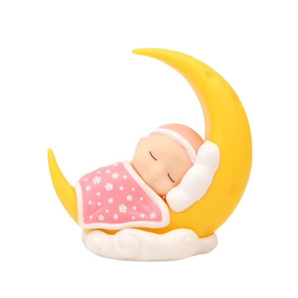 Kagedekoration DIY Sovende Baby Måne Stikprop Børnefødselsdag