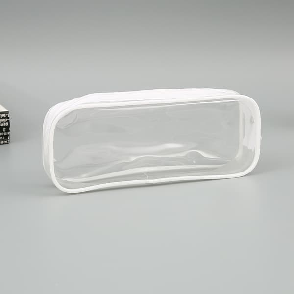 2 stk (hvid + sort) PVC Blyantsposer Transparent Mode Blyant