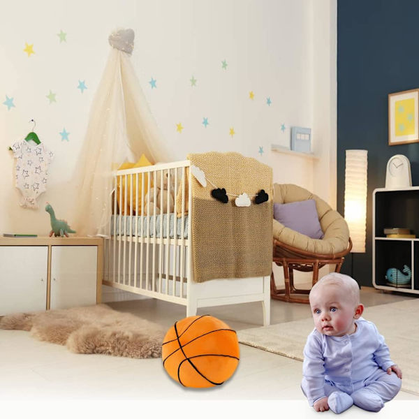 Fyldt Basketball Plys Legetøj til Baby, Blød Sport Bold Pude, Gave DXGHC