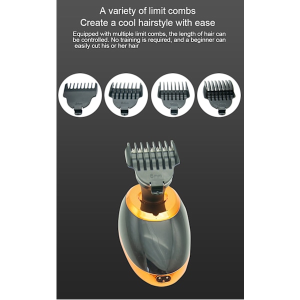 Five Heads Multifunktionell Elektrisk Rakapparat Smart Batteriindikator F