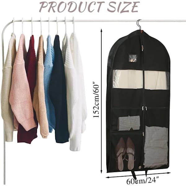 Hengbar klespose for reiser - garderobe for klesoppbevaring 200,ta