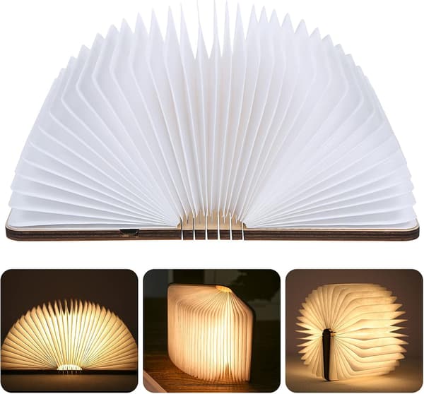 Bokbrettet Lampe, 2000mAh Oppladbart Batteri USB Sengelampe
