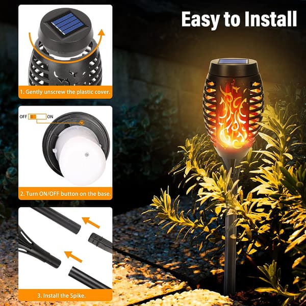 Solcellelamper Udendørs - 6 Styk 12 LED Solcellelamper med Realistiske