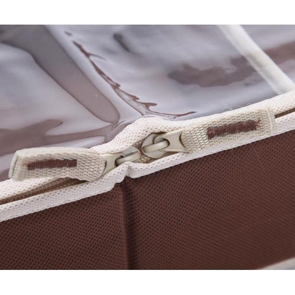 1 stk Brun Skoorganisator Under Sengen – Solid Boks med Solid Z