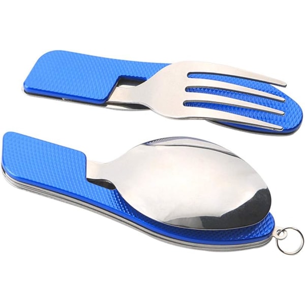 3 in 1 Camping Tableware Camping Gear Set Stainless Steel Fork Sp