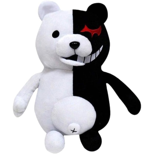 25CM Plysch Anime Docka, Svart Vit Teddybjörn Dockspel Figur DXGHC