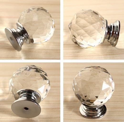 10 stk Krystallglasskule Håndtak Skap Møbel Hardware Dra