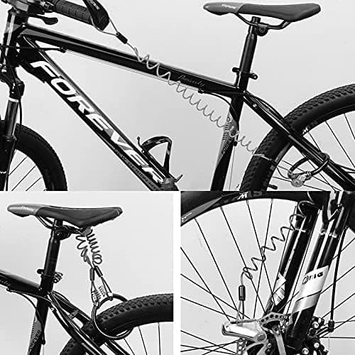 Lås-påminnelse för kabel 120CM Motorcykel Cykel Säkerhet Skivbroms Lås