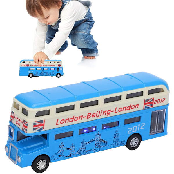 Dobbeldækkerbus Model, Børns Dobbeltlags Bus Legetøj Simulering