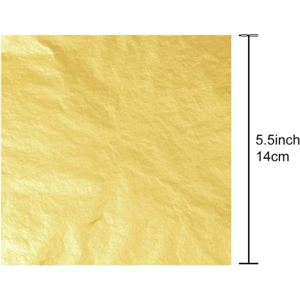 Set of 100 imitation gold leaf sheets for craft gilding, crea DXGHC