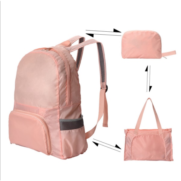 1 Pack Vattentät Friluftsryggsäck Casual Resa Vikbar D