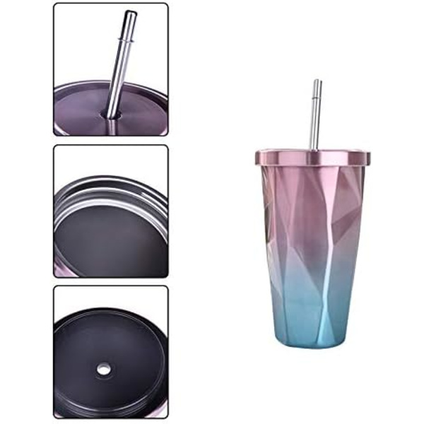 Klassisk Tumlare (Blå) - 500ML, 304 Rostfritt Stål Mugg Dubbelvägg
