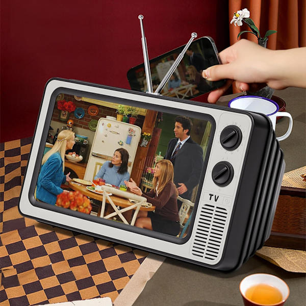 12\" Retro TV-forsterker Telefon Skjermforstørrelse - Gaver til Pappa - 3D HD Mobiltelefon Skjermforstørrelse For Filmer