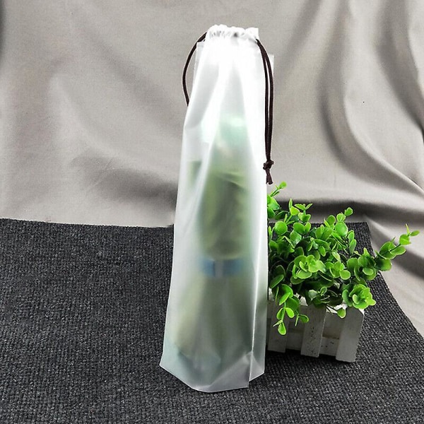 10 stk. Matte Translucent Plastik Træk-Snøre Regnskygge Opbevaring Organizer