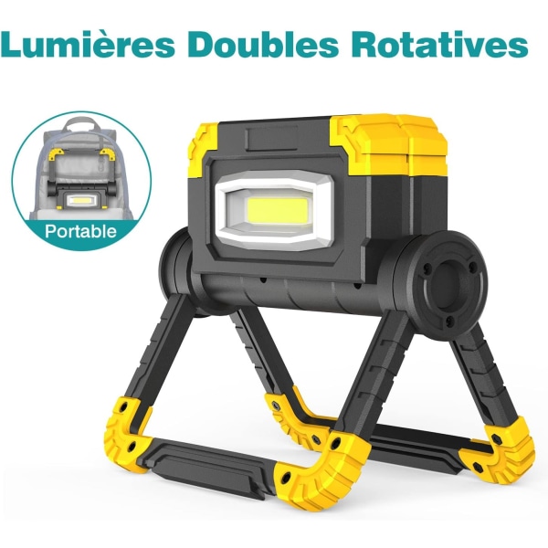 Genopladelig LED-Overlygte Foldbar LED Konstruktions Spotlight 3