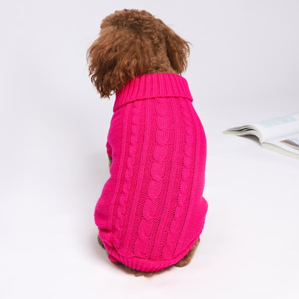 2 stk. Hundefleecegensere Høst/Vinter Ensfarget liten hund Teddy hund swe