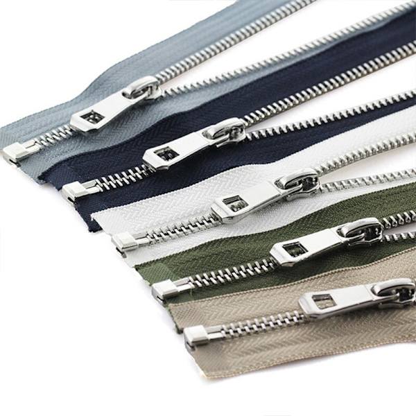 6-pack Högkvalitativ 5# Metalldragkedja 65cm Öppen-änd Autolås Metall Z