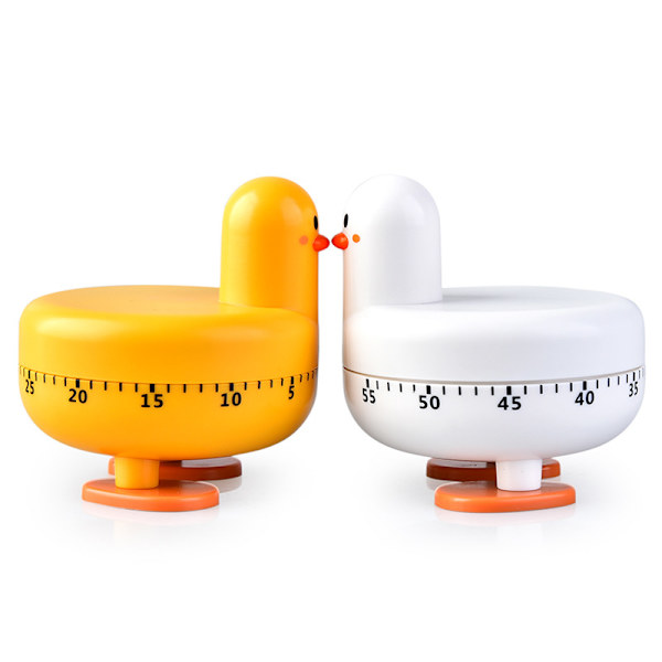 （Hvit）Kjøkken Timer, Mekanisk Timer Barnetimer, Kreativ