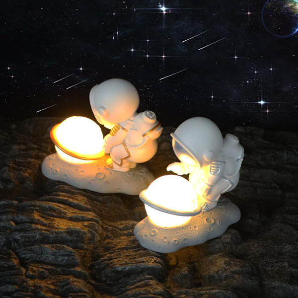 Astronaut nattlys horisontal nattlampe for soverom