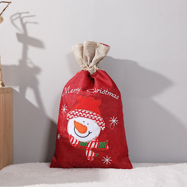 2 Julepynt Burlap Gaveposer Kreative Æbleposer A