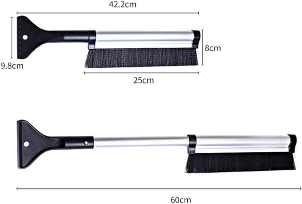 Snöborste, Snöskyffel Teleskopisk Snöröjning Halksäker Squeegee