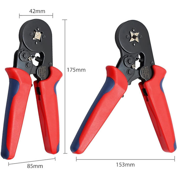 Krymptång 0,25-6mm² Självjusterande Ratschande Tråd Krympning
