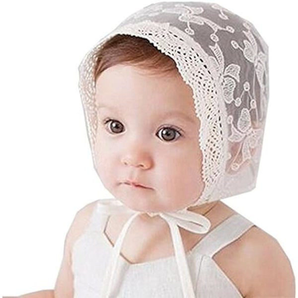 Royal Lace Flower Babyflickor Spädbarn Ögonspets Spets Andningsbar Bomull