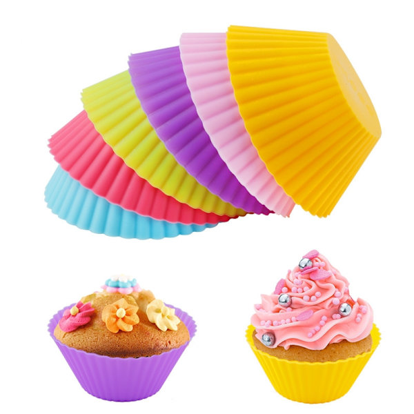 Genanvendelige Silikon Muffinsforme 24 stk., 2,75 tommer Kopper & Ikke-klæbende Muffinsforme til Fest Halloween Jul, 6
