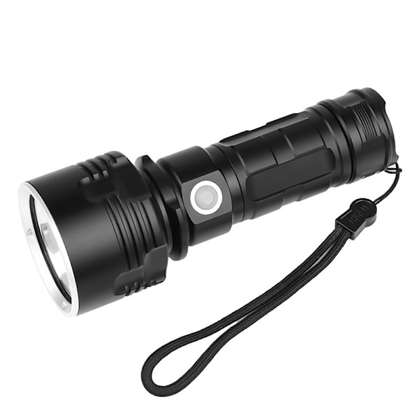 P70 Stark Ljus Ficklampa USB Laddningsbar Fast Fokus Lång
