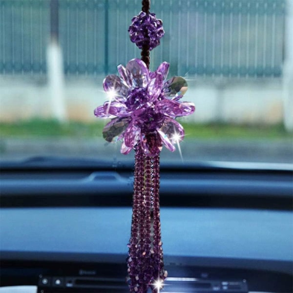 Crystal Flower Car Rearview Mirror Anheng Crystal Hengende Orname