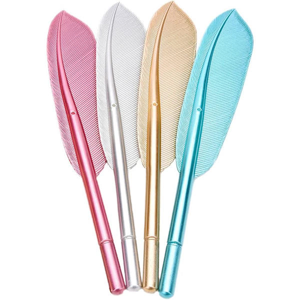 4 stk Kawaii Gelpenner, Nyhet, Fjærformet, Retro