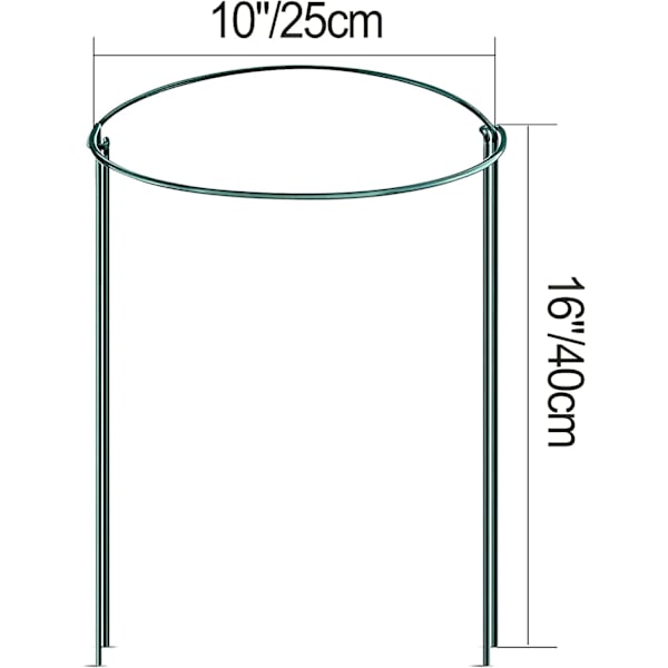 8-pack Växtstöd 25cm x 40cm, Hjälp Dina Växter Att Växa, Metall Ga