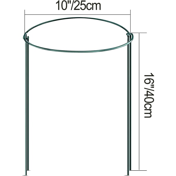 8-pakke plante støtte 25cm x 40cm, Hjelp plantene dine å vokse, Metall Ga